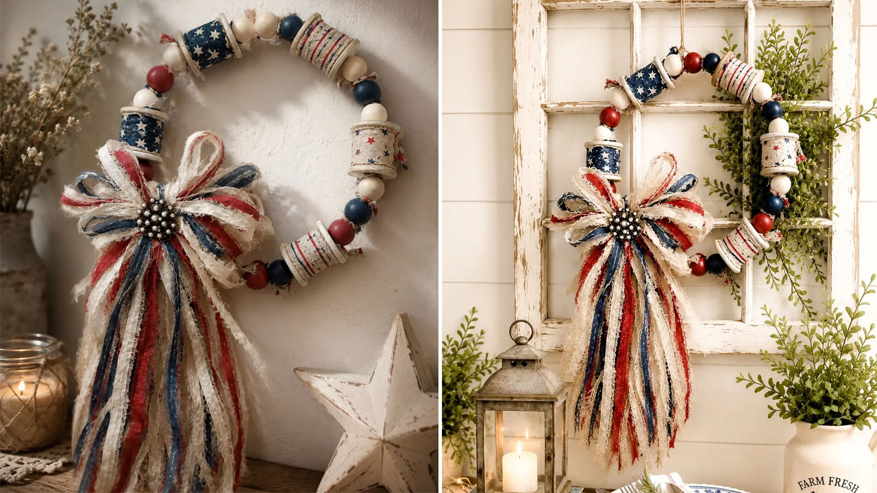 Vintage Patriotic Wreath