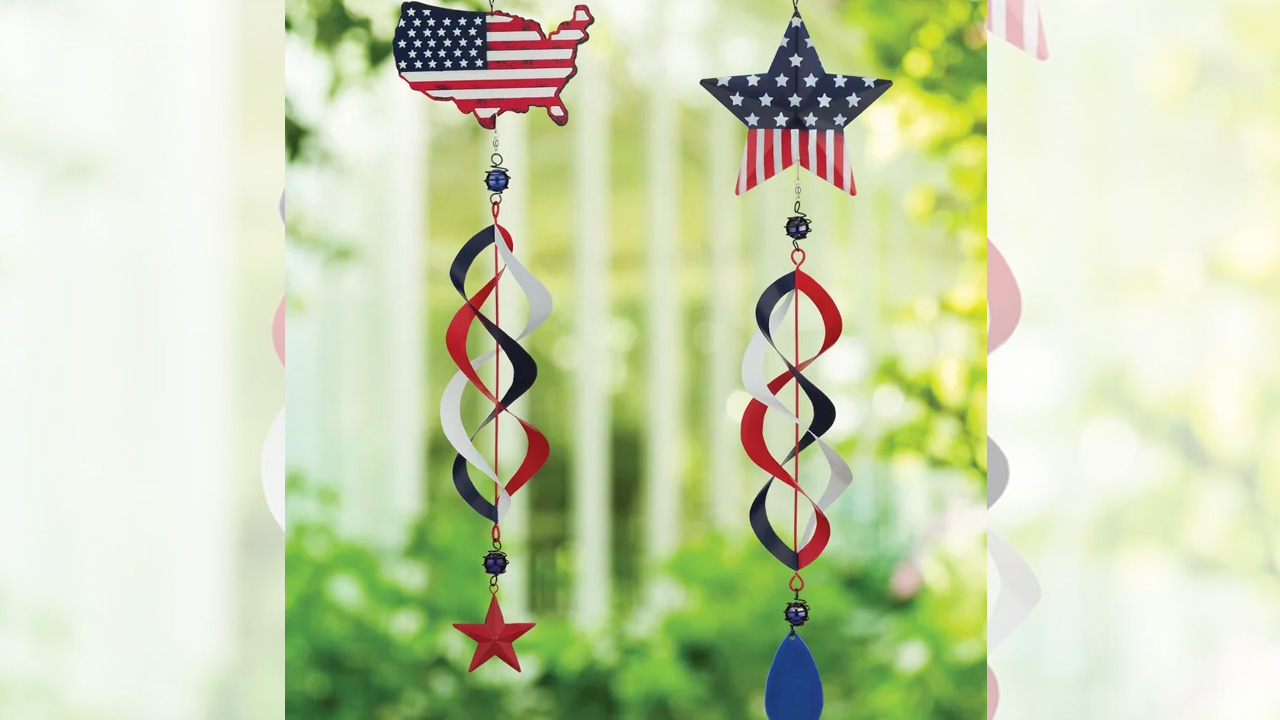  Americana Hanging Kinetic Wind Spinner