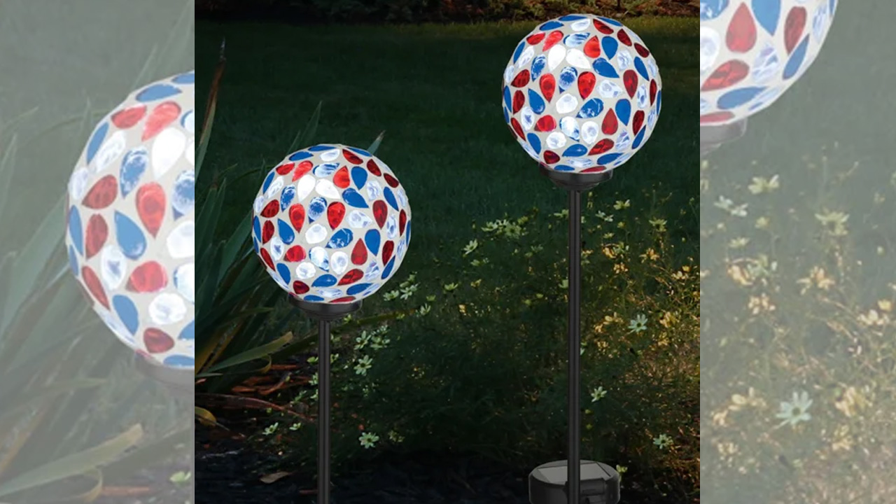 Mosaic Solar Garden Stake Set 