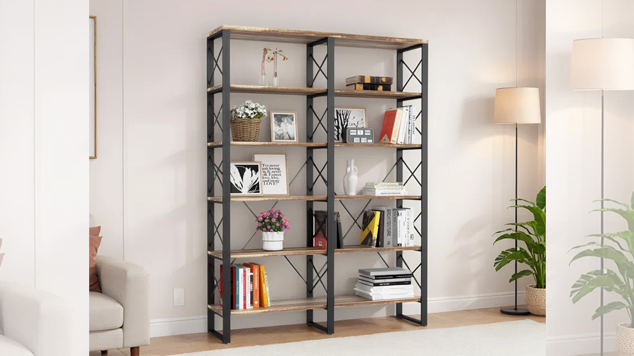 Keedie Double Wide Etagere Bookcase