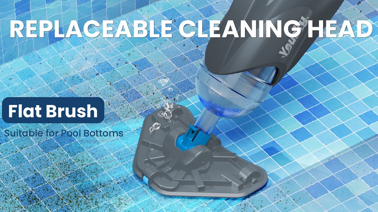 Yousky H11 Handheld Pool Vacuum - flat brush head