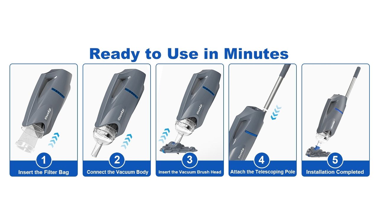 Yousky H11 Handheld Pool Vacuum - user friendly