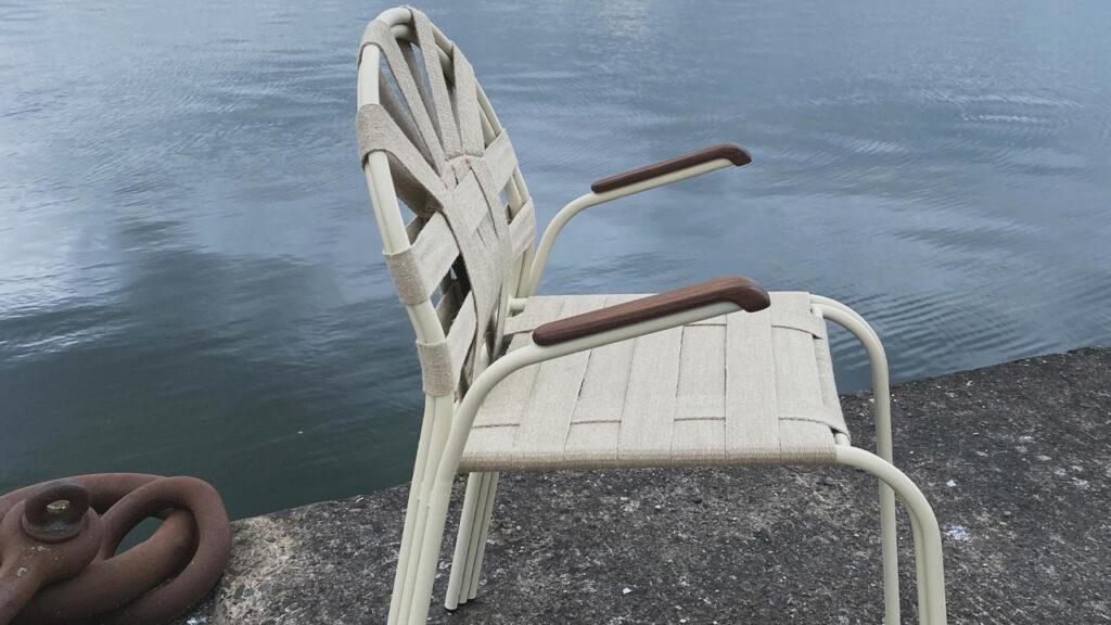 Hempli Chair Puts Organic Hemp Webbing in Stark Juxtaposition With Industrial Steel Frame Hempli Chair