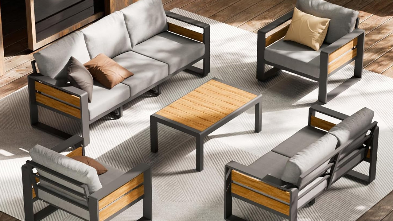 Aluminum Outdoor Patio Furniture Set with Table