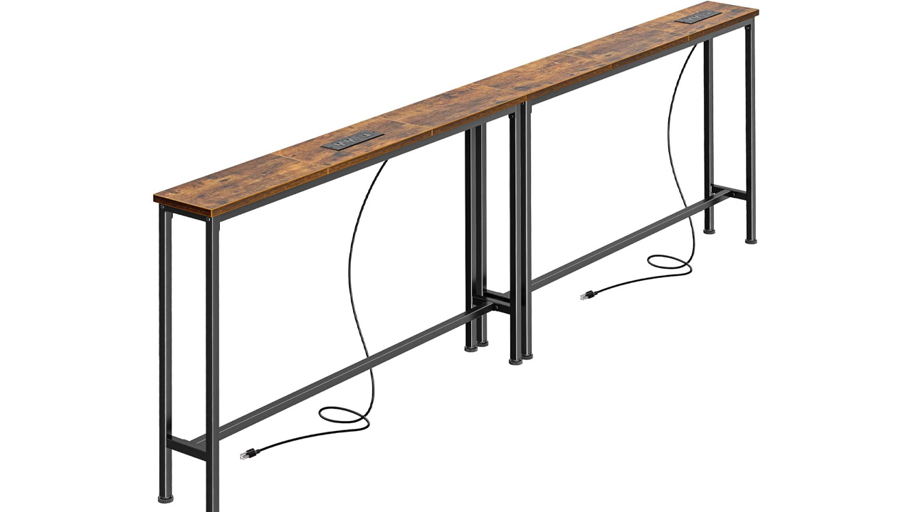 SUPERJARE 78.8 inch Narrow Console Table