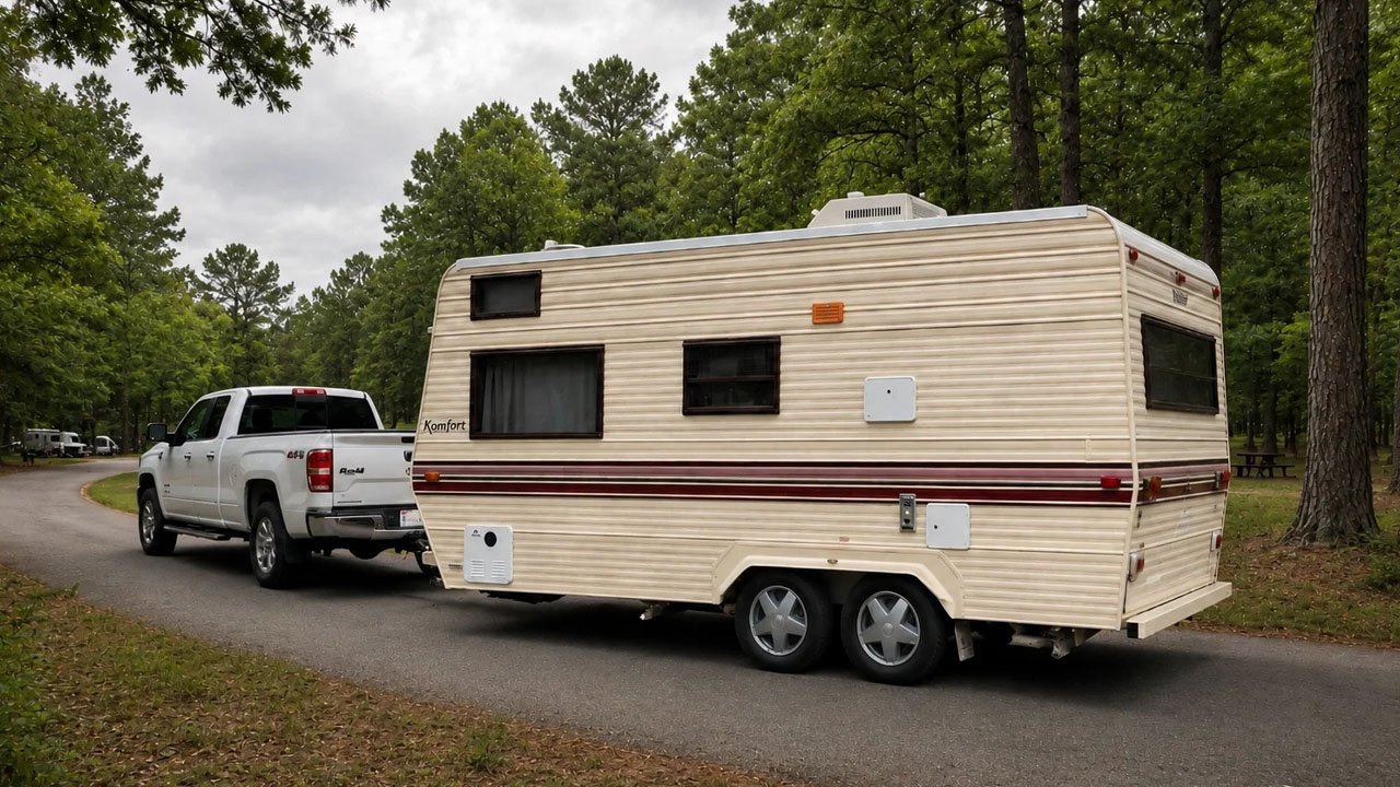 The lovely retro façade of the remodeled tiny house