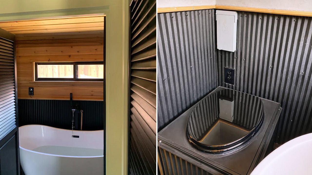 168 sq. ft. off-grid tiny house_bathroom with soaking tub