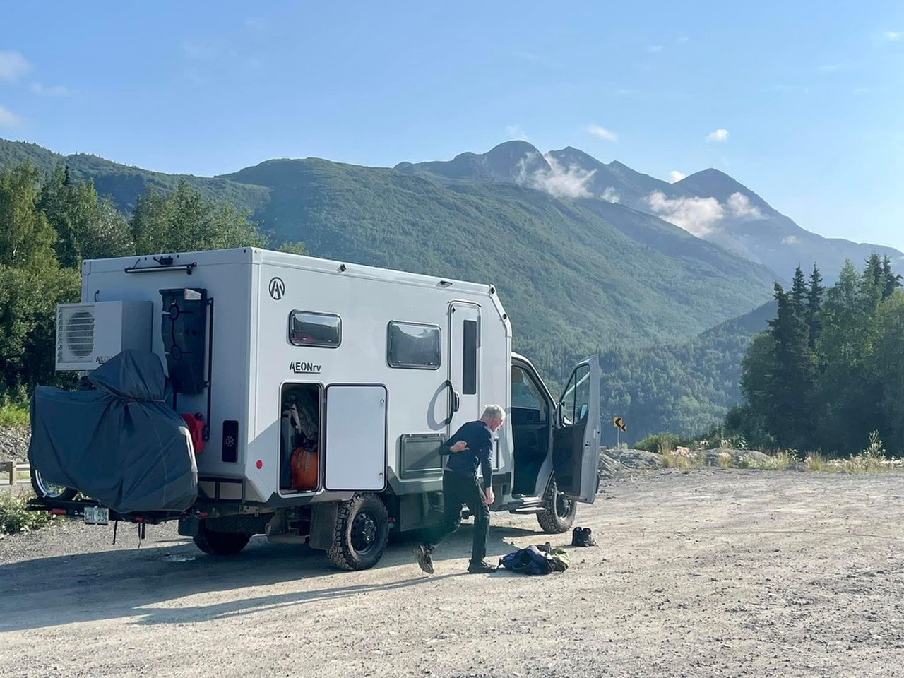 2026 AEONrv Truck Camper - off-road in mountains