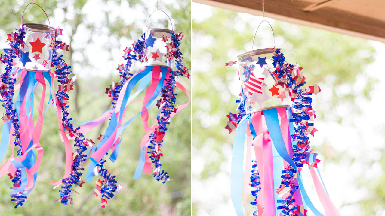 4th of July porch decorations - DIY Windsocks