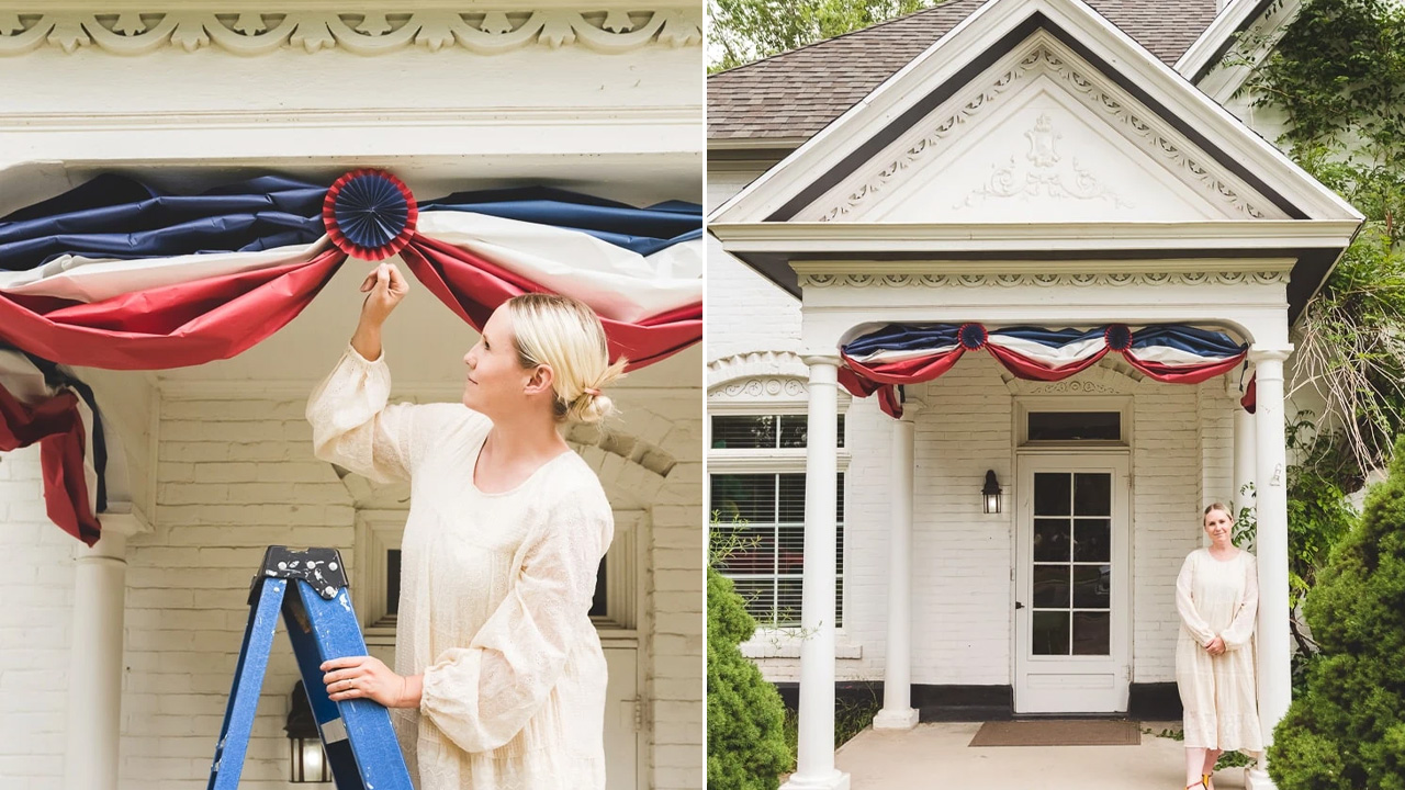 4th of July porch decorations - Vintage-Themed Bunting