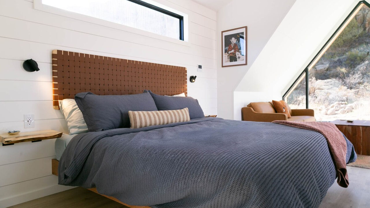 A-frame Studio tiny house-bedroom