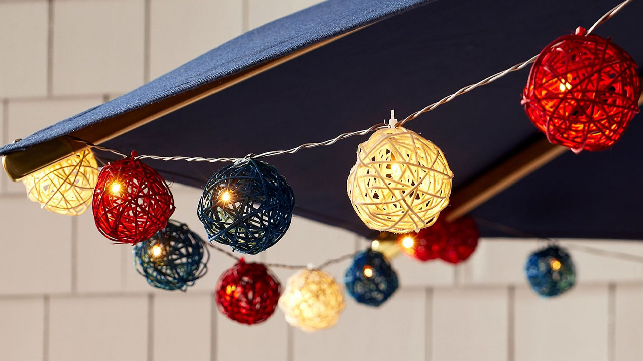 Americana Rattan String Lights