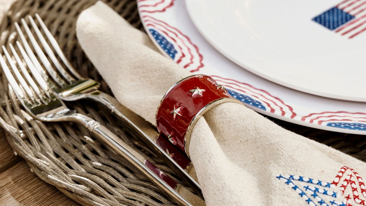 Americana Star Enamel Napkin Rings