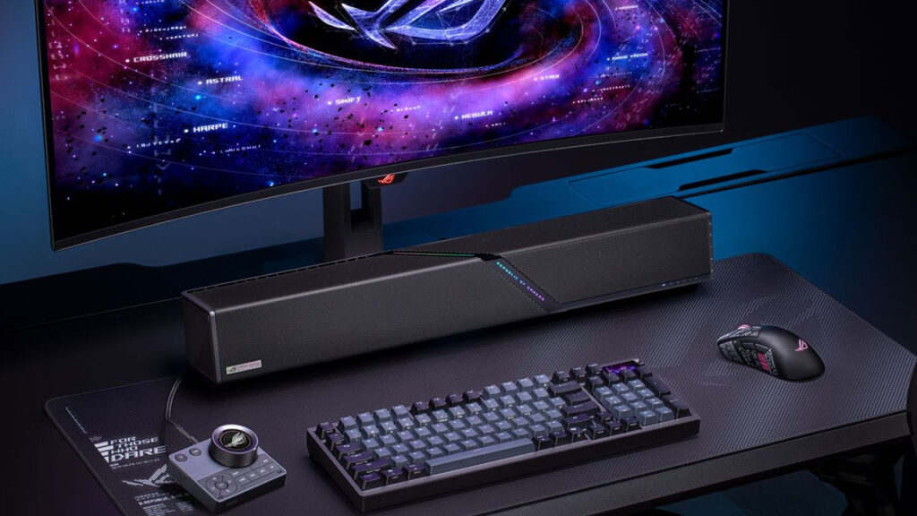 Asus Launches ROG Gjallar Dolby Atmos Soundbar with Wireless Subwoofer Asus ROG Gjallar Doldy Atmos Soundbar with Wireless Subwoofer