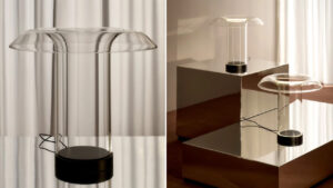 Fountain-Like Aurea Glass Lamp Explores Interplay of Light and Matter Aurea Lamp