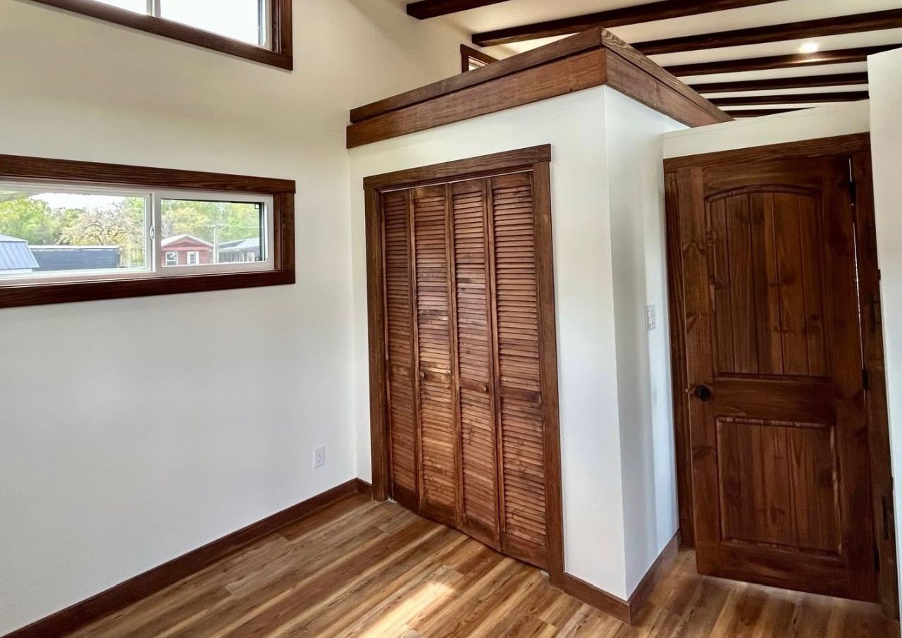 Bedroom of Austin tiny house on wheels