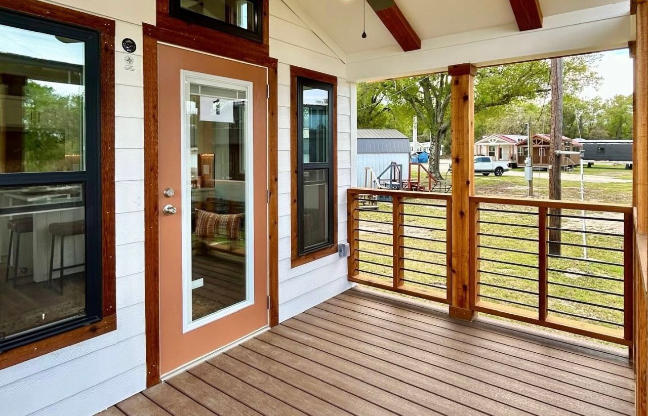 Porch of Austin house Park Model