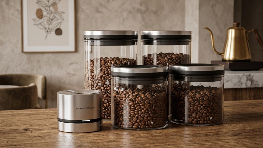 Blackbird Coffee Gear Preserves Fresh Aroma and Peak Flavor of Beans With a Simple Touch Blackbird Coffee Gear Protects Fresh Aroma and Peak Flavor of Coffee Beans With a Simple Touch