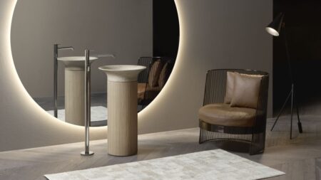 Brian Sironi Designs Lilium Washbasin With Lightness of Calla Lily for Antoniolupi