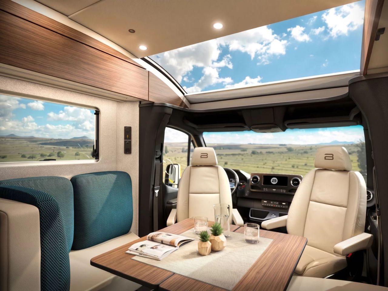 Bürstner SMT Motorhome on Mercedes-Benz chassis- driving cabin