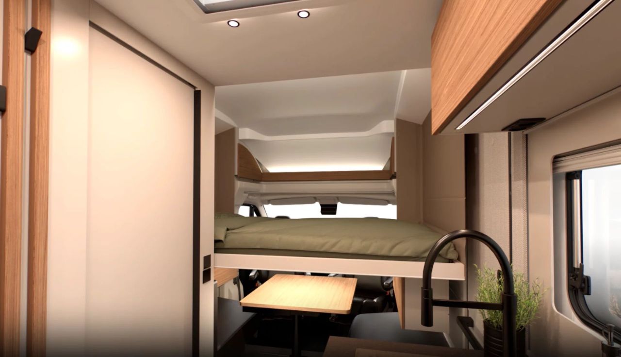 Bürstner SMT Motorhome on Mercedes-Benz chassis - drop down bed