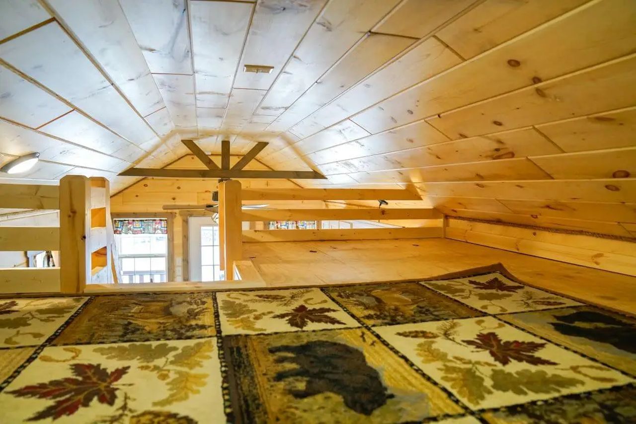 Loft of Country Cabin tiny house