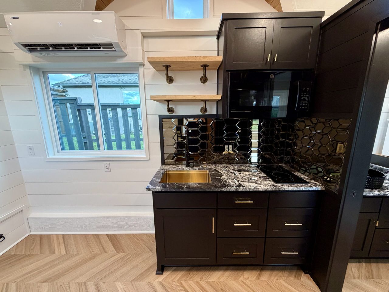 Cristal tiny house on wheels kitchen