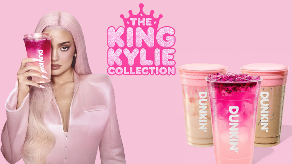 Dunkin’ x Kylie Jenner Launch The King Kylie Collection of Pink Drinks in Bubbly, Nostalgic Collab Dunkin’ x Kylie Jenner pink menu