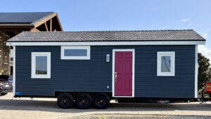 10 ft. Wide Eeya’s Sweet Tiny House Packs Private Bedroom Painted in Pink Eeya's Sweet tiny house exterior