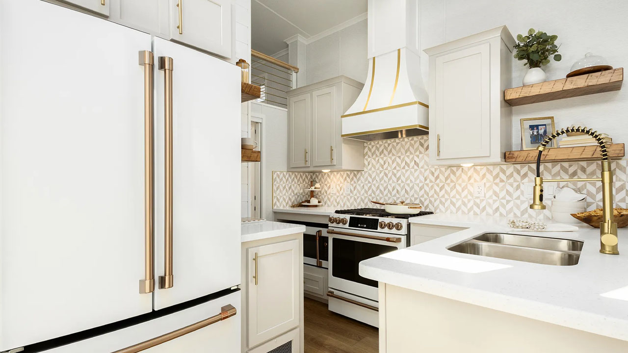 Eldorado 9081P Tiny House kitchen with metal finishes