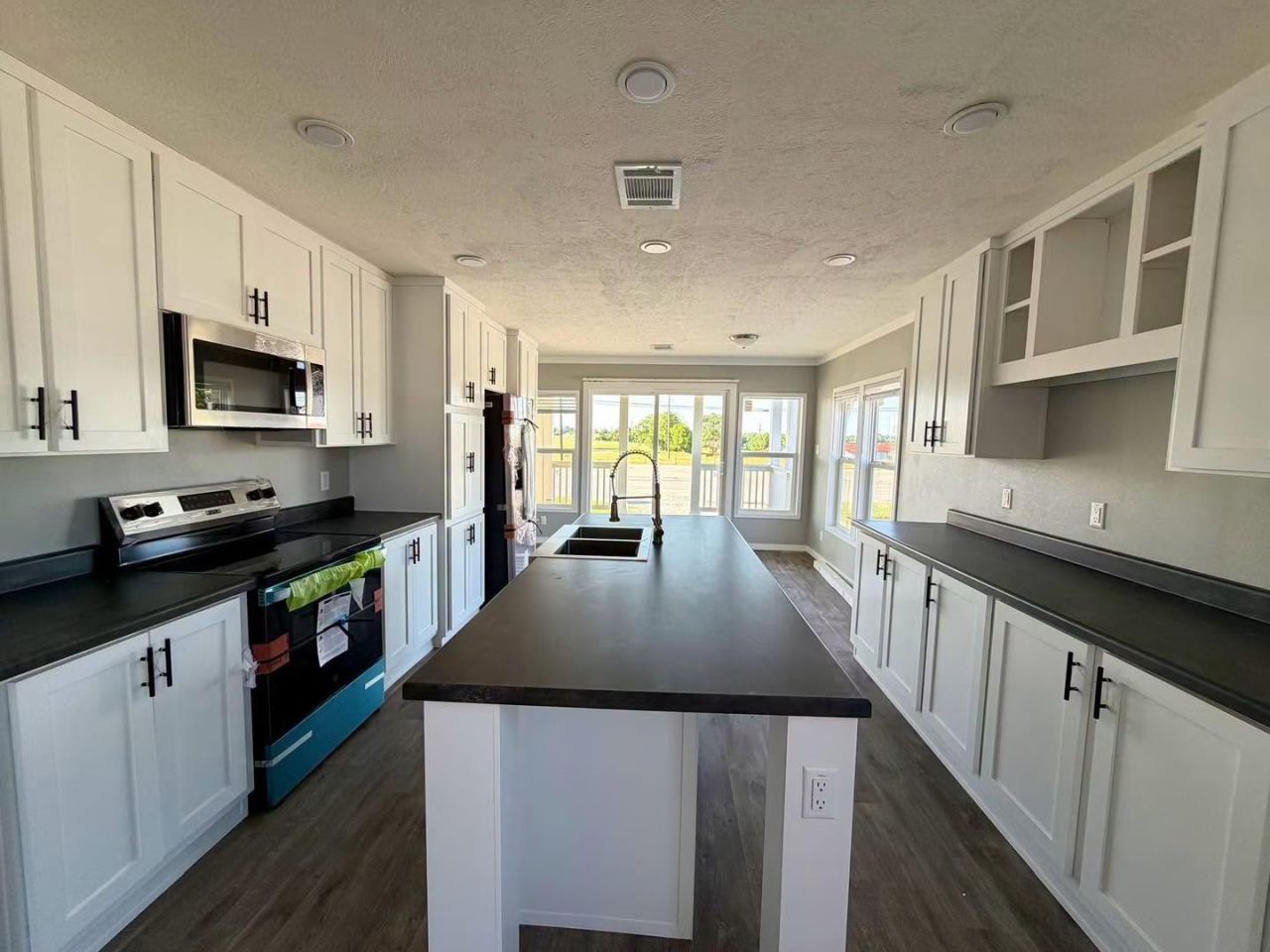 Fiesta tiny house kitchen island