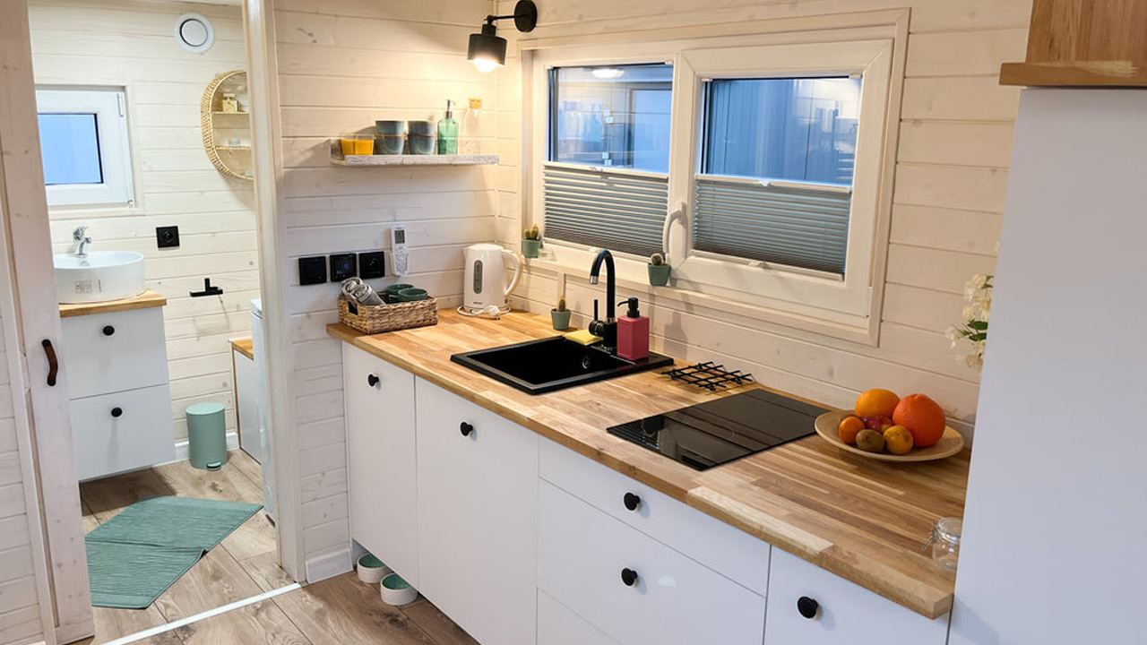 French Kiss Tiny House_Kitchen With Basic Amenities