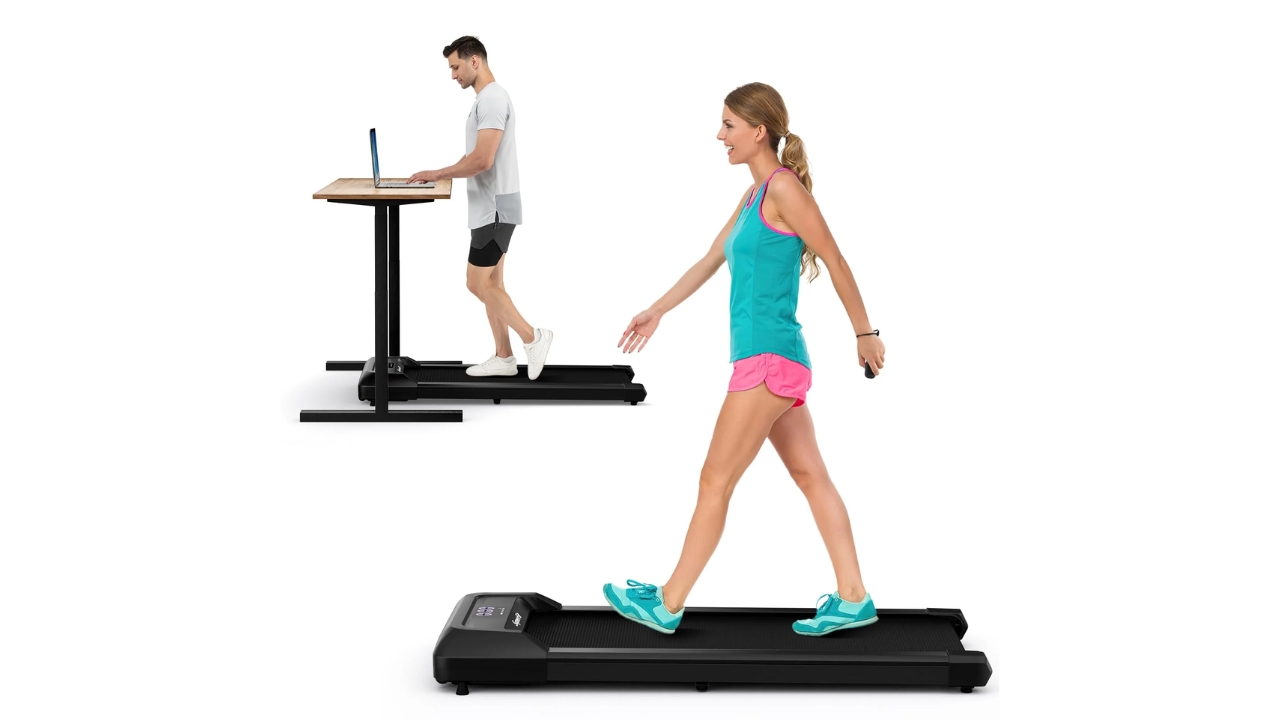 Goplus 2-in-1 Under Desk Treadmill