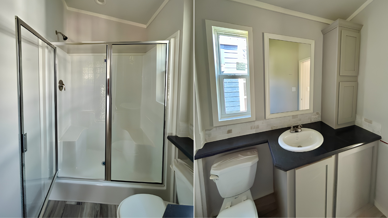 Bathroom of Hacienda tiny house Park Model