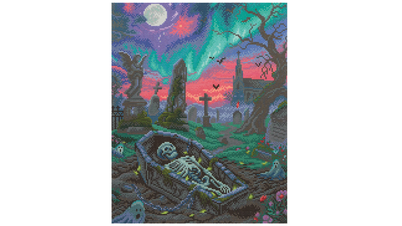 Aurora Borealis Graveyard Diamond Art Kit