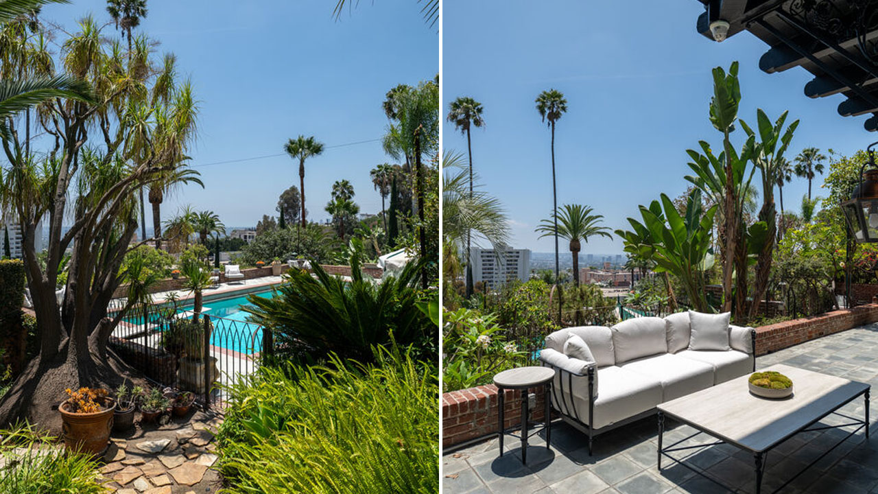Helen Mirren’s Hollywood Hills Estate-biophilic elements