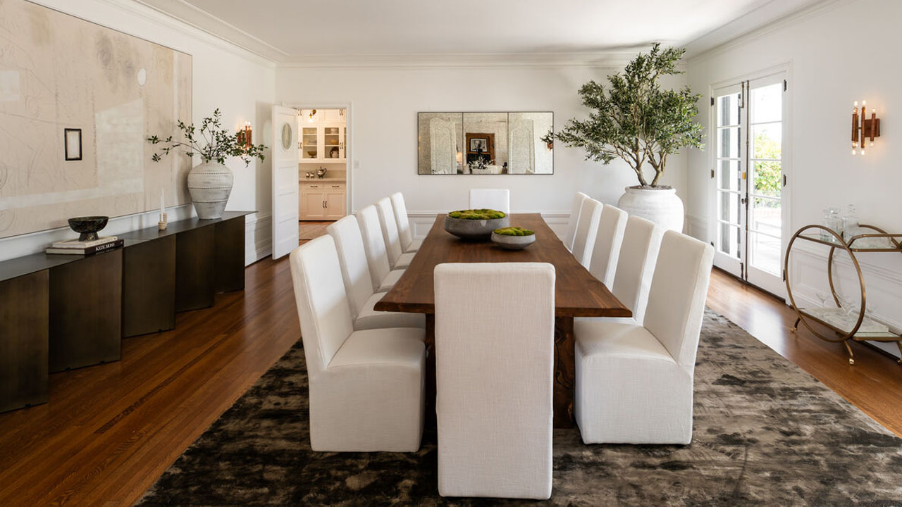 Helen Mirren’s Hollywood Hills Estate- formal dining room