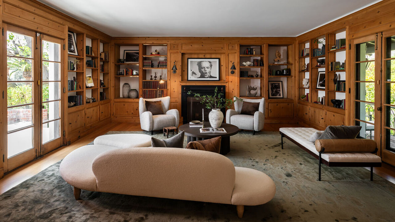 Helen Mirren’s Hollywood Hills Estate- rustic elegant interior