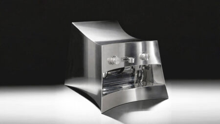 This Custom-Designed La Marzocco is Cybertruck of Espresso Machines Heliot Emil custom La Marzocco Linea Mini