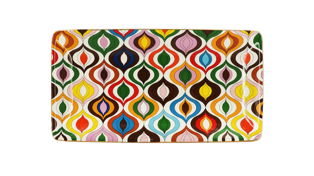 Bargello Waves Ceramic Plate