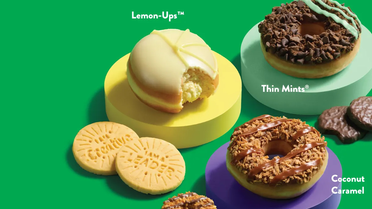 Krispy Kreme x Girl Scout Cookie Inspired Doughnuts in three brand new flavors