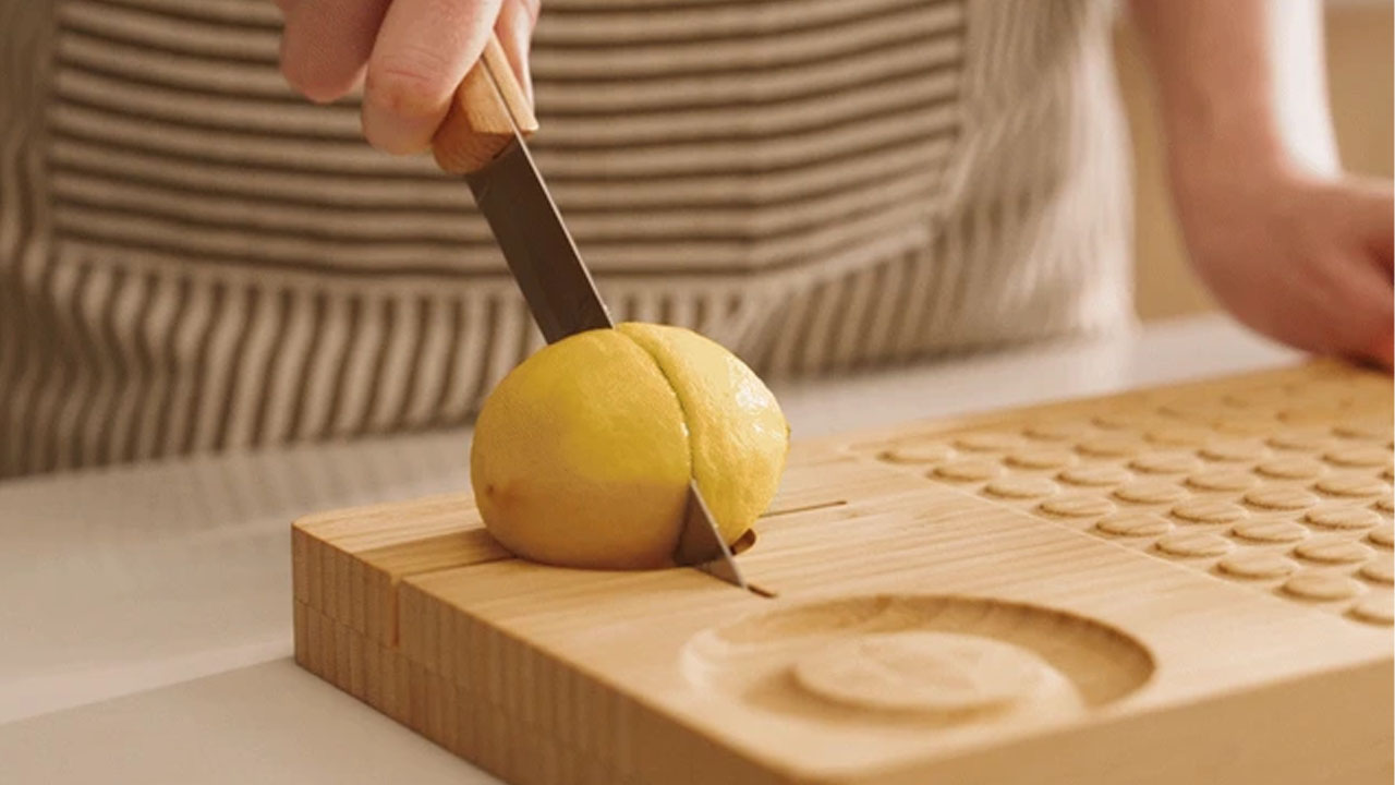 Liuleng Chef Eco Bamboo Cutting Board-Anti-Roll Safety Recess