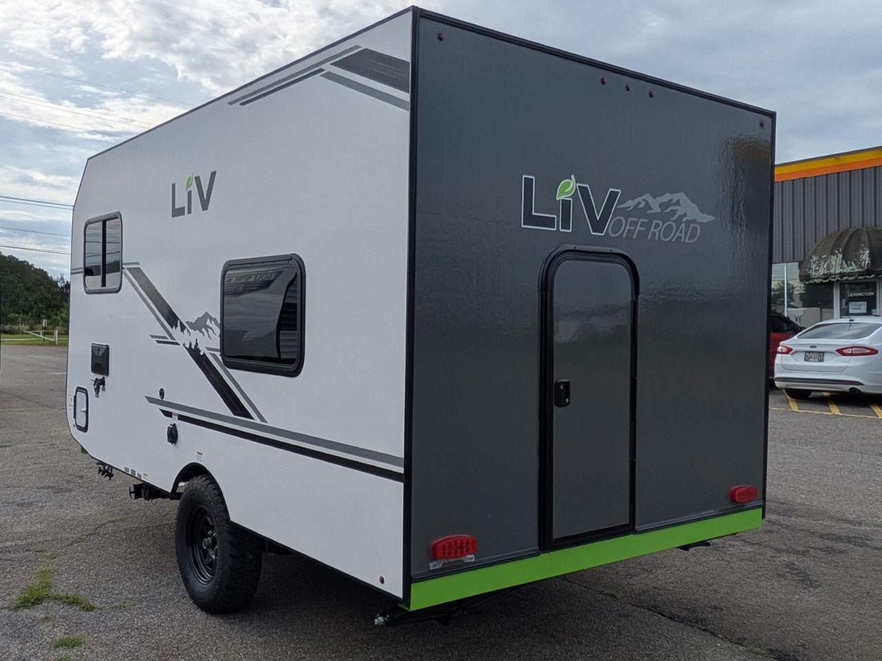 Exterior of Liv RV E-Leaf Offroad thermoplastic travel trailer