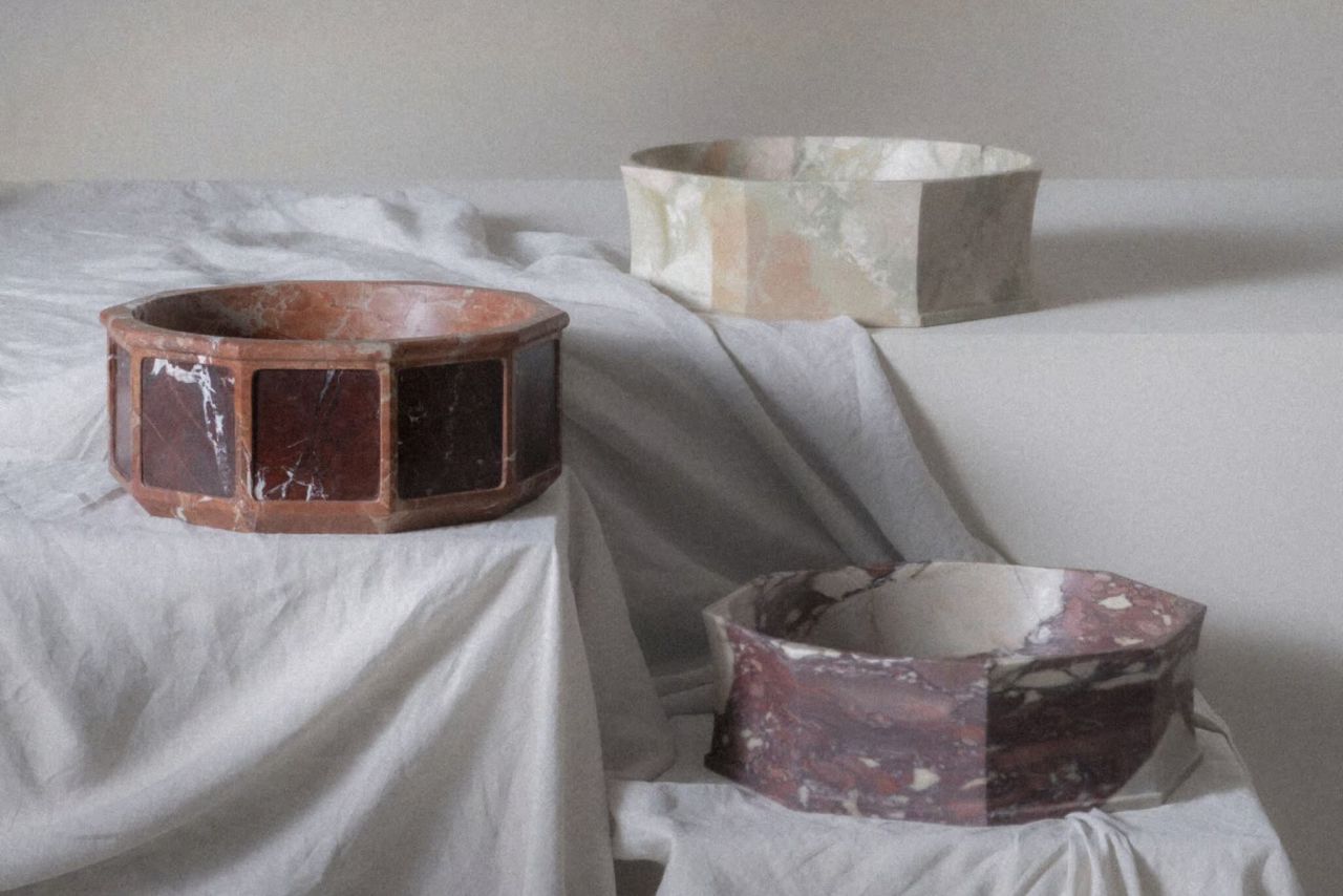 Luca Nichetto Designs Unique Washbasins for Kreoo Featuring Octagonal Motif