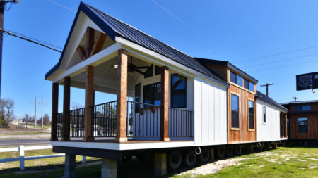 Triple-Porch Magnolia Tiny House Exudes Traditional American Cottagecore Charm, Sleeps Four in 399 Square Feet triple porch Magnolia Tiny House