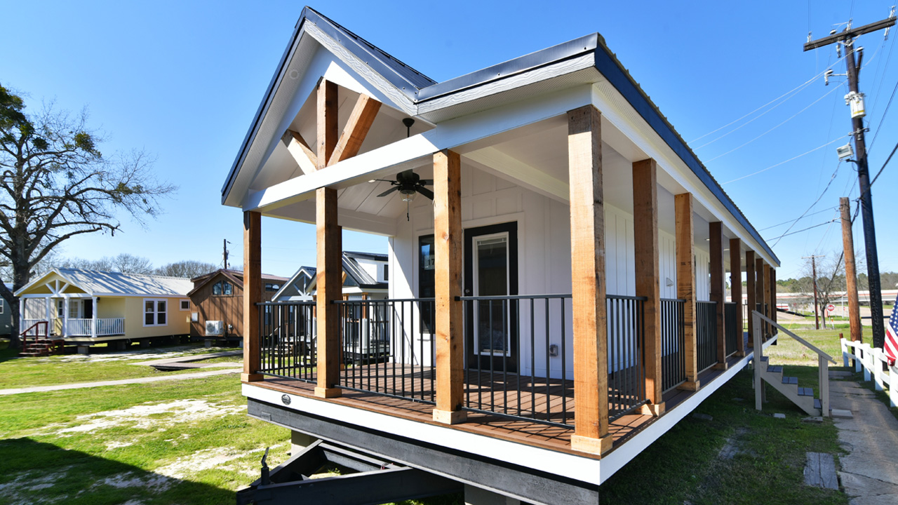 Magnolia Tiny House back porch