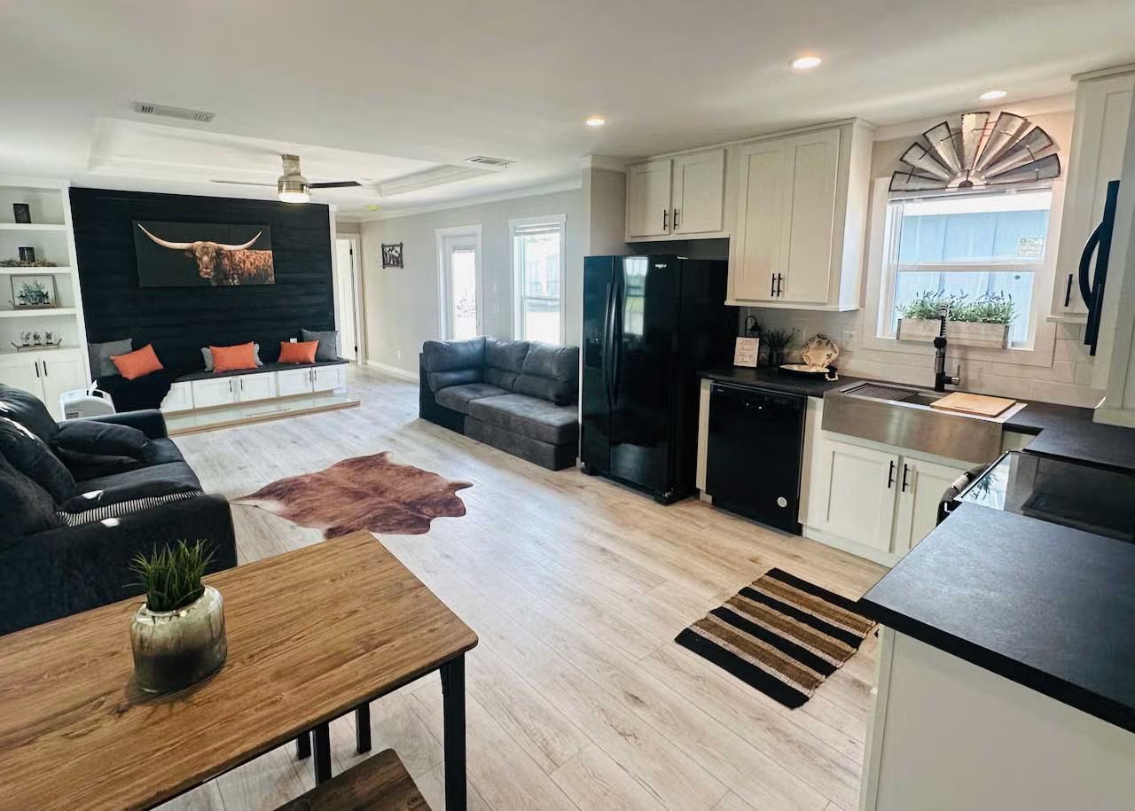 Interior of Exterior of Maverick tiny house Park Model
