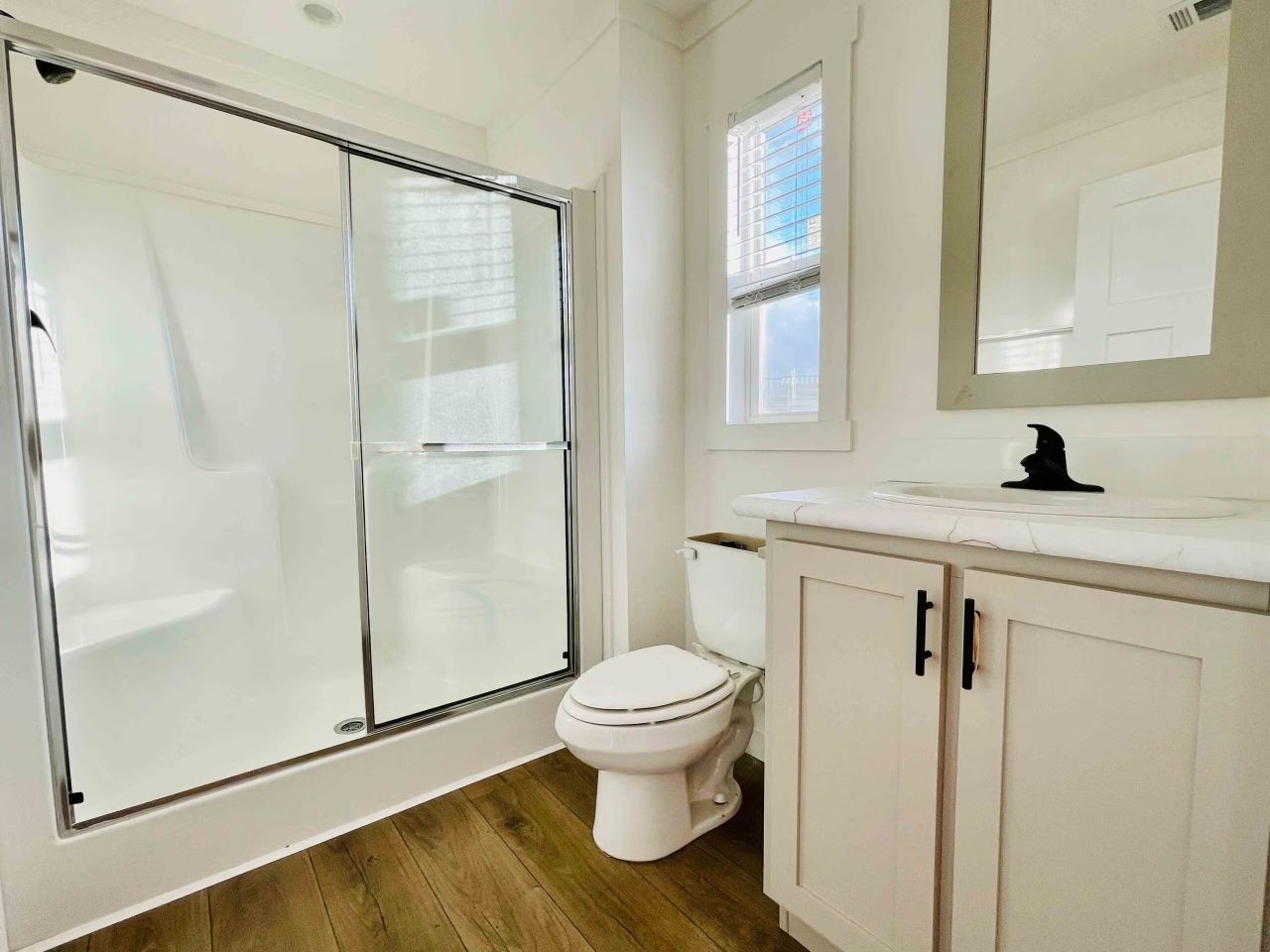 Bathroom of Maverick tiny house Park Model