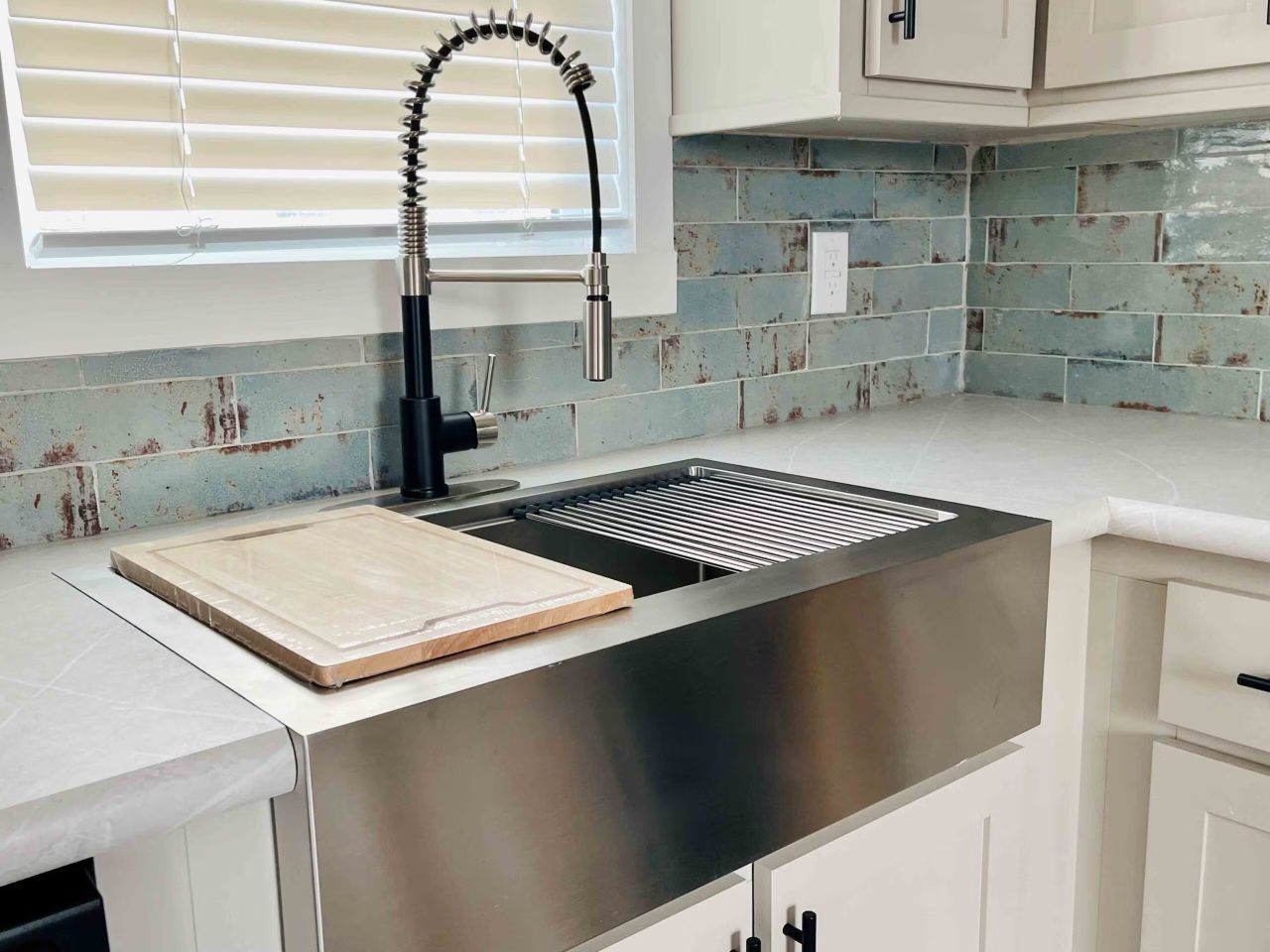 Maverick tiny house Park Model kitchen sink