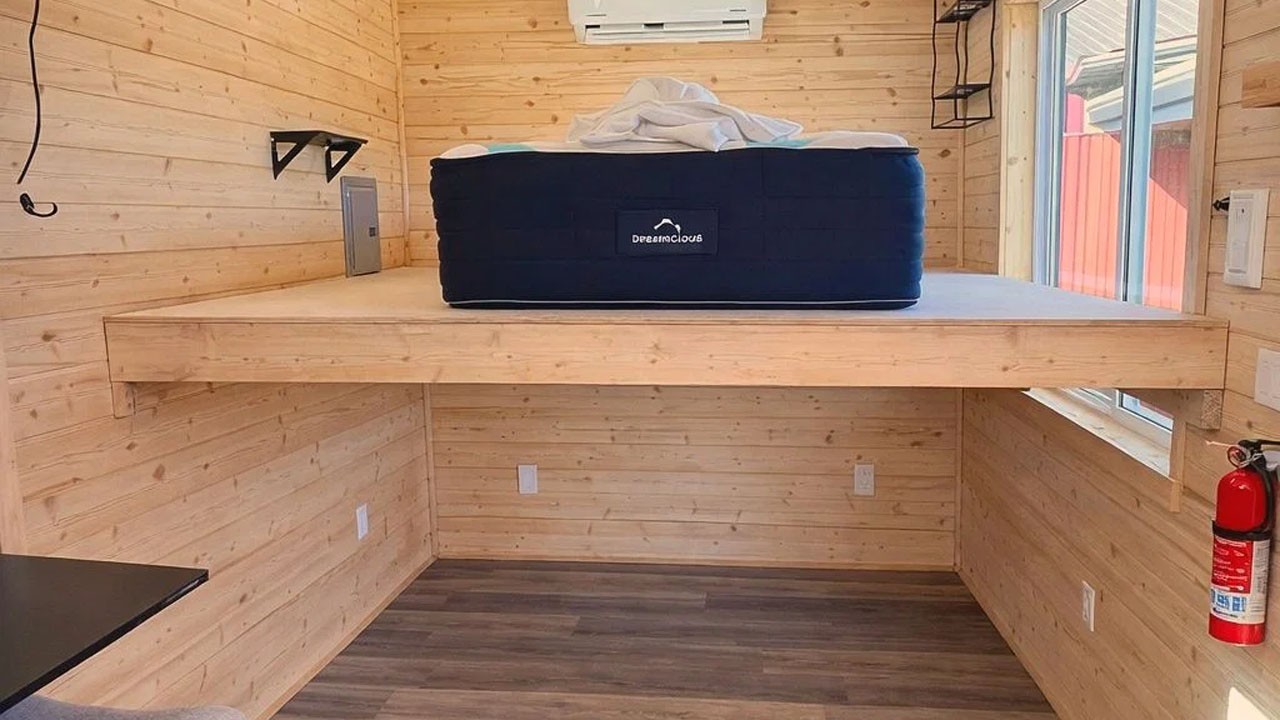 Meadow Cottage on Wheels-empty space beneath loft